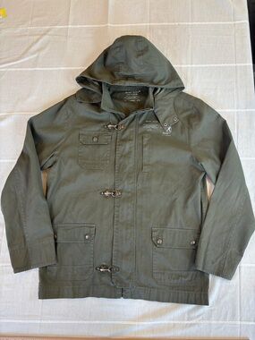 Marc Ecko Cut & Sew Olive Green Military Field Jacket - Large
